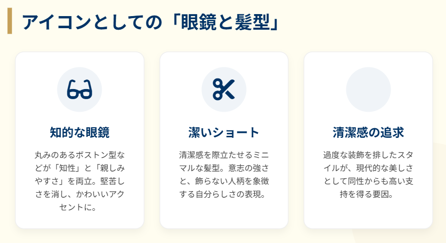 畠山澄子　メガネ姿やショートヘアの髪型が人気