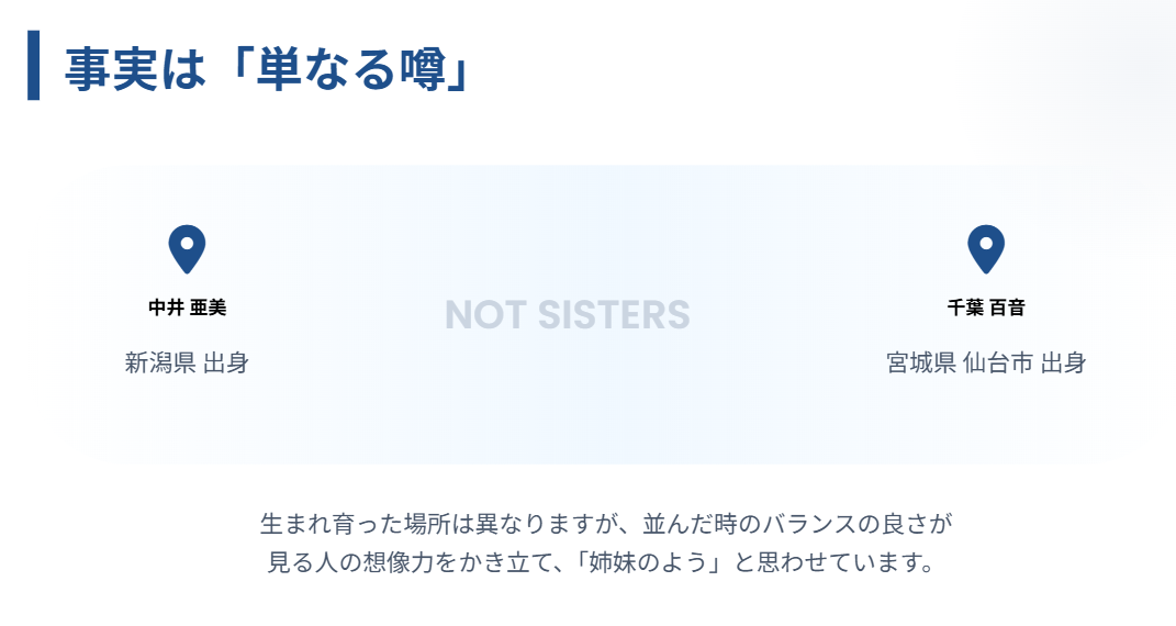 中井亜美と千葉百音に姉妹説が出る背景2