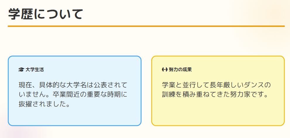 アンジェ 現役大学生アンジェの大学や学歴