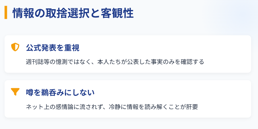 大島由香里　離婚協議に関する公表情報の整理