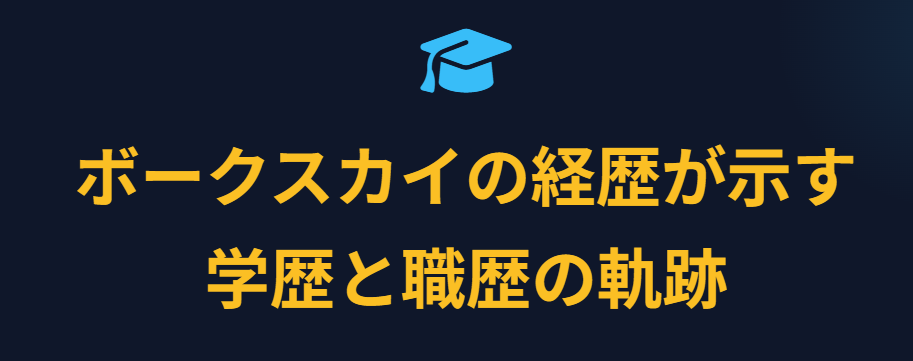 ボークスカイのwiki経歴が示す学歴と職歴