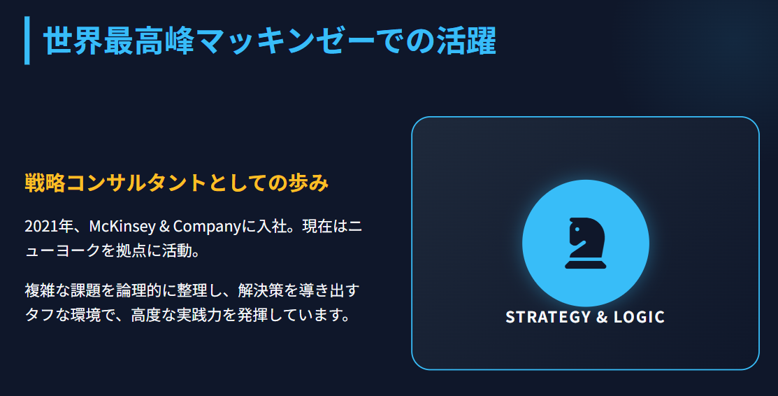 ボークスカイ 卒業後のマッキンゼーでの活動