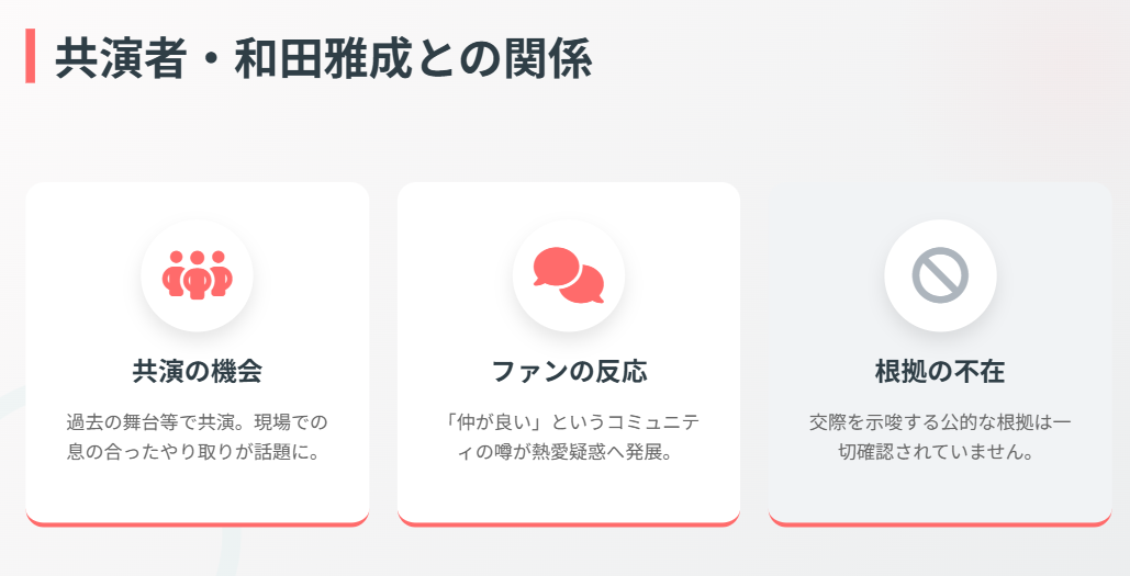 高石あかり　共演者である和田雅成との関係