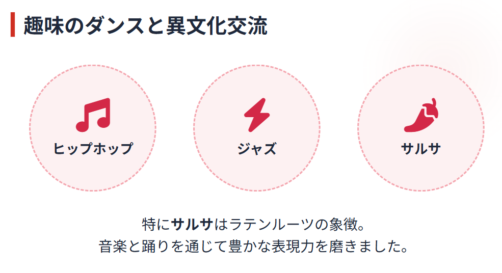 荒木さくら 趣味のダンスや異文化交流の経験