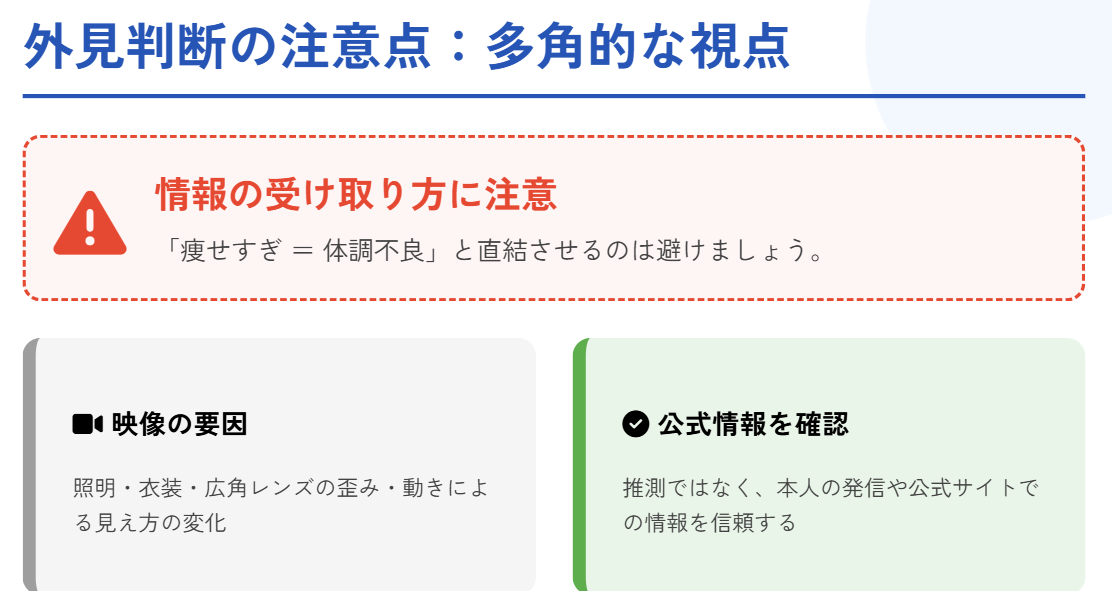 晴山紋音 健康状態を外見から判断する注意点