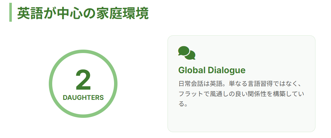 早見優　旦那　子供は娘が二人で英語中心の生活環境