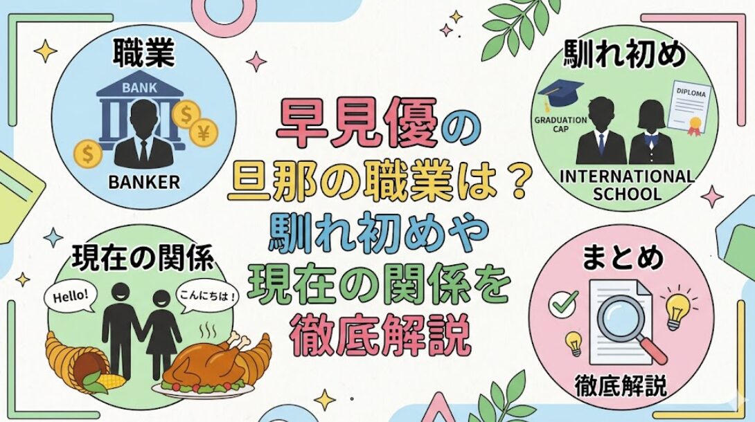 早見優の旦那の職業は？馴れ初めや現在の関係を徹底解説