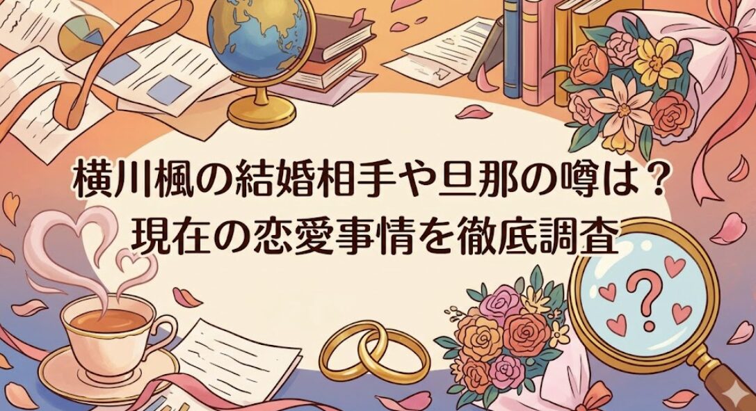 横川楓の結婚相手や旦那の噂は？現在の恋愛事情を徹底調査