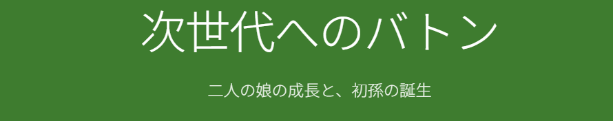 河合直行　森尾由美　子供や二人の娘の誕生と成長