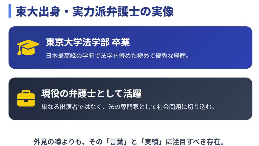 越水遥　東大出身の優秀な弁護士という素顔