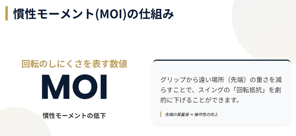 くり抜きバット 慣性モーメント(MOI)が下がる仕組み