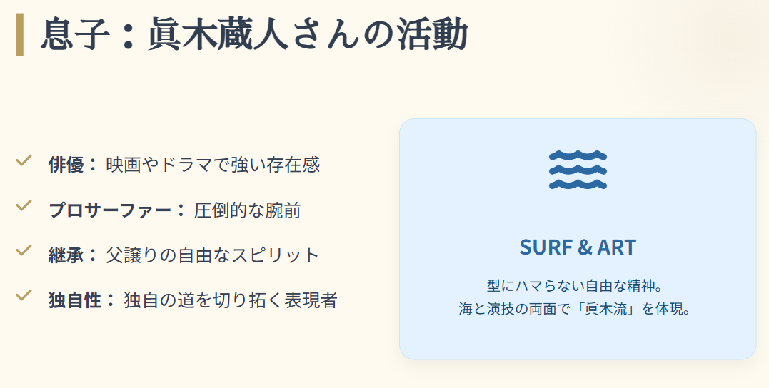 マイク眞木 子供や息子である眞木蔵人の活動