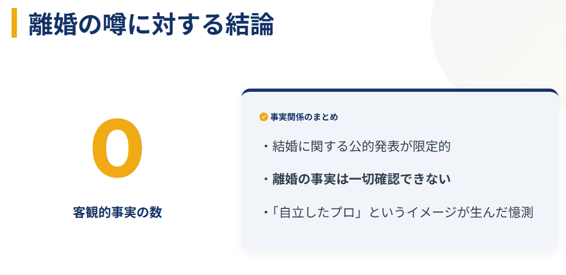 まとめ：佐田志歩の離婚の噂の結論