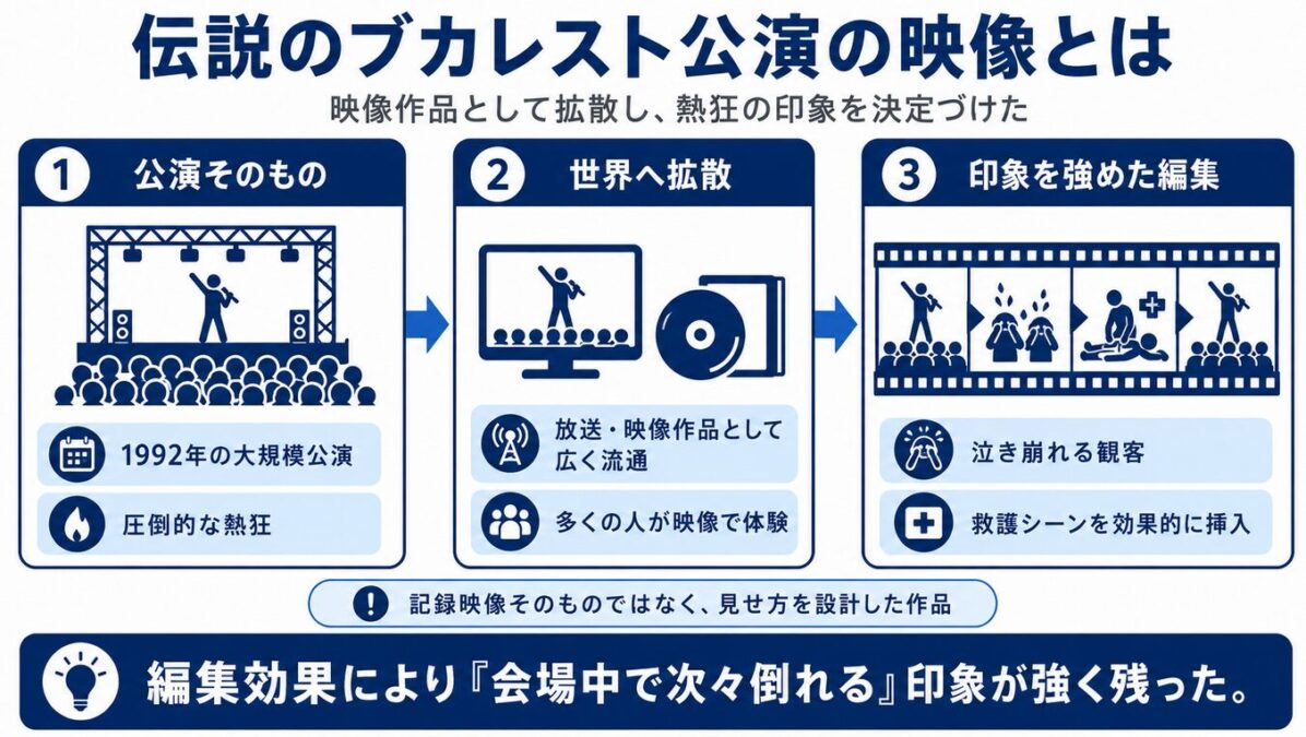 マイケルジャクソン　伝説のブカレスト公演の映像とは