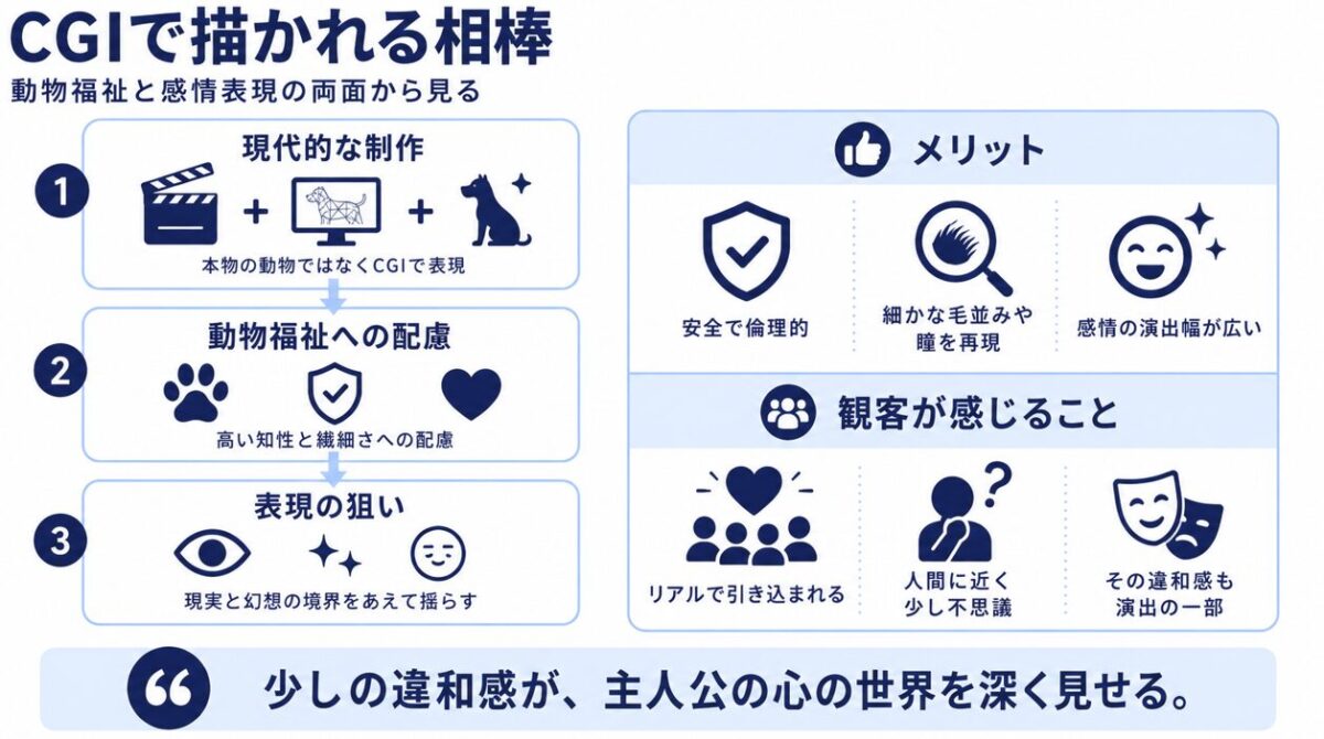 映画「マイケル」でのツイスターシーン　映画に登場するCGIのバブルス