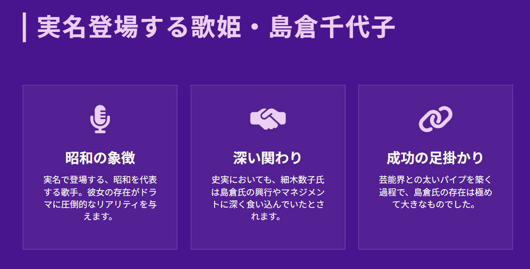 細木数子　実名登場する島倉千代子との関係