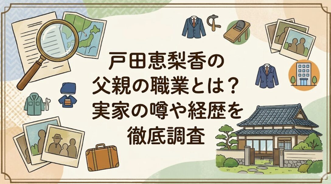 戸田恵梨香の父親の職業とは？実家の噂や経歴を徹底調査