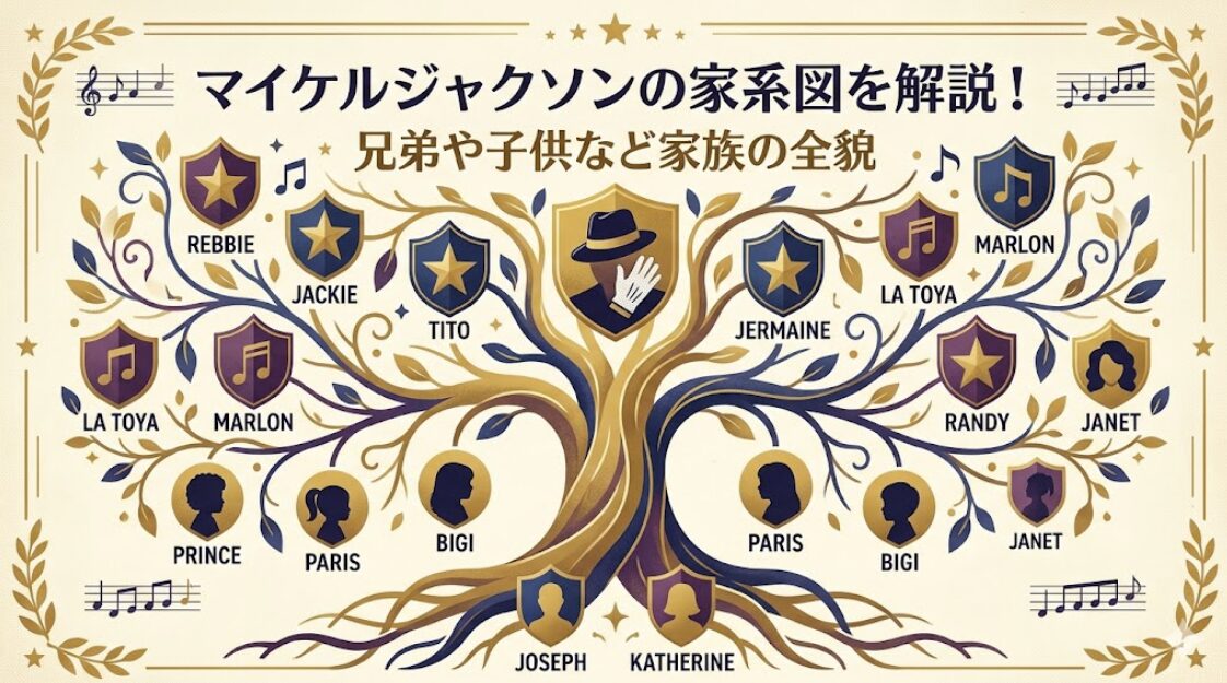 マイケルジャクソンの家系図を解説！兄弟や子供など家族の全貌