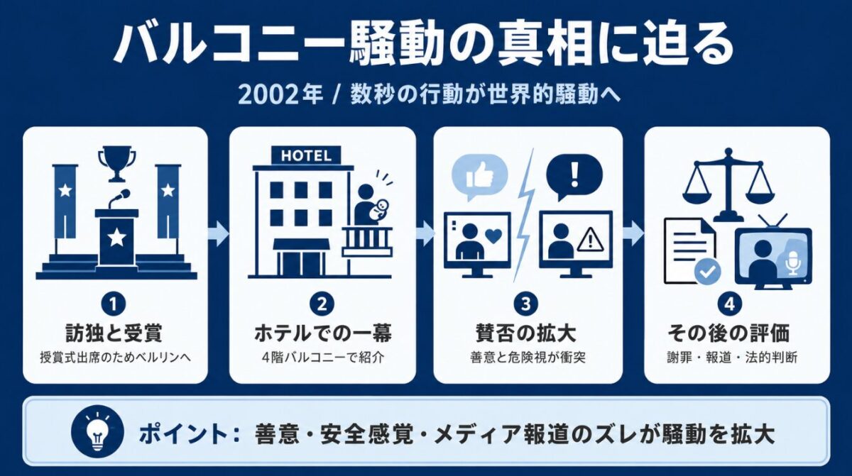 マイケルジャクソンのバルコニー事件の真相に迫る