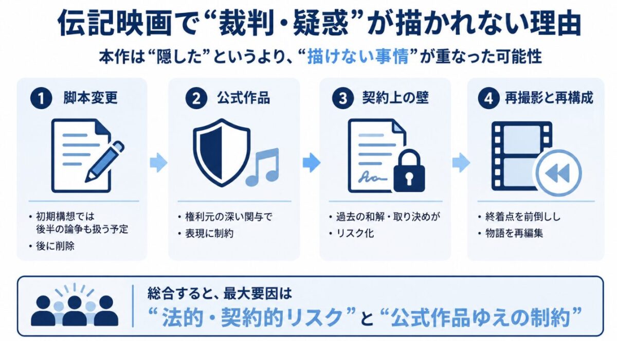 マイケルジャクソンの映画で裁判が描かれない理由