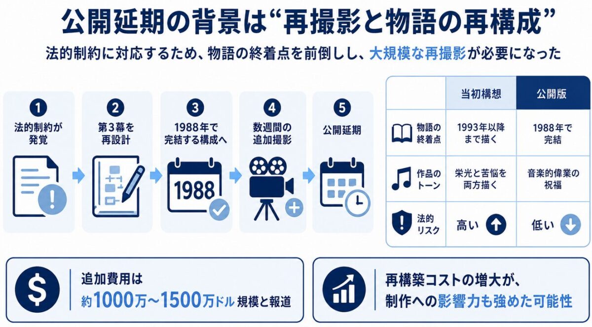 映画マイケル 追加撮影によって公開日が延期された背景