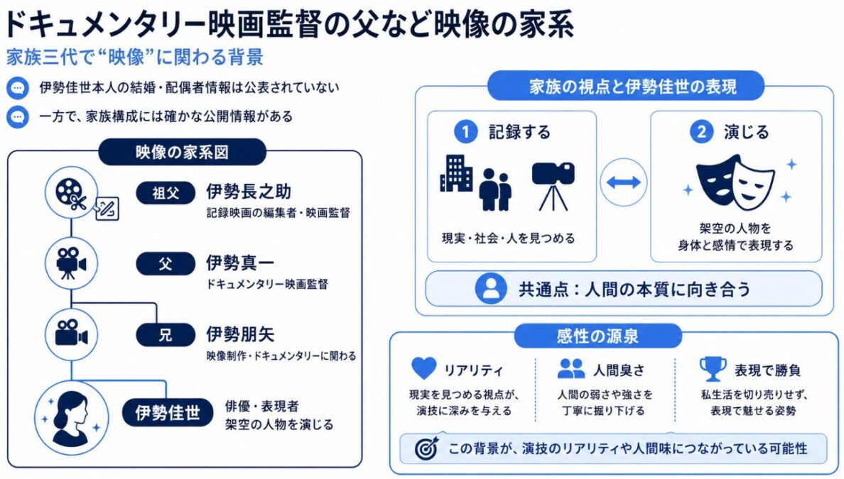 伊勢佳世の旦那は誰　ドキュメンタリー映画監督の父など映像の家系
