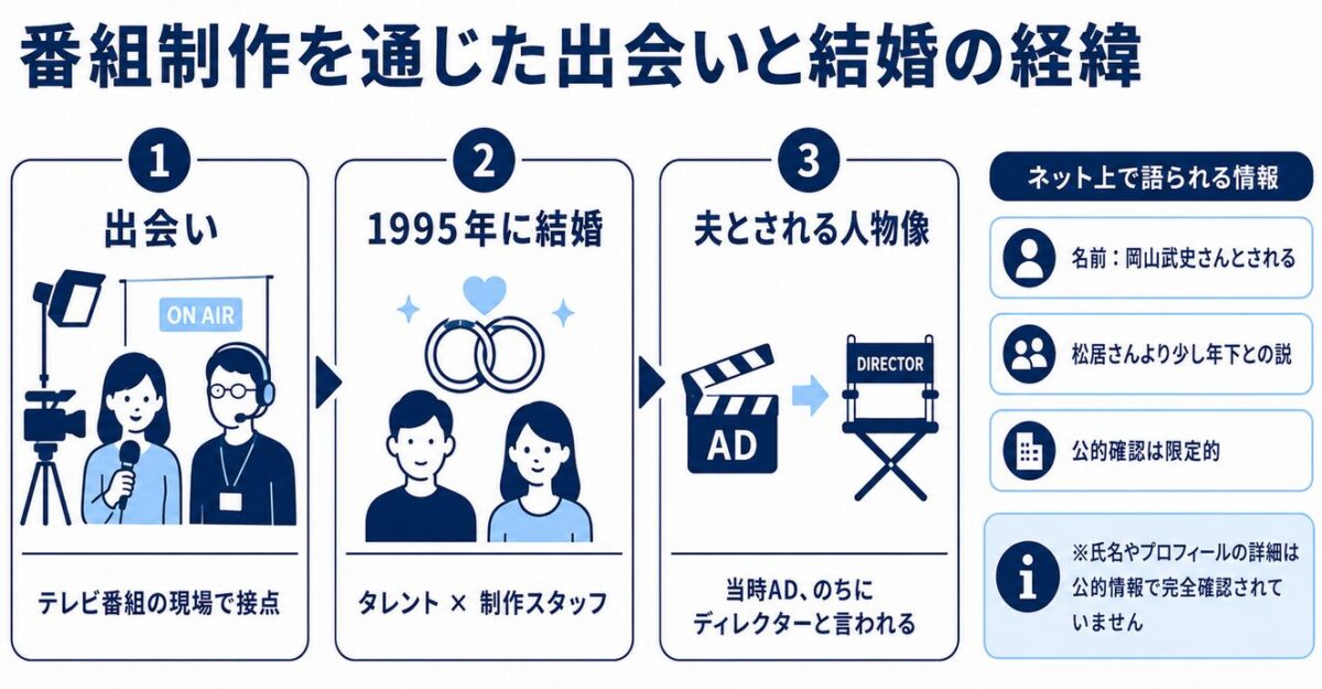 松居直美と旦那の岡山武史 番組制作を通じた出会い