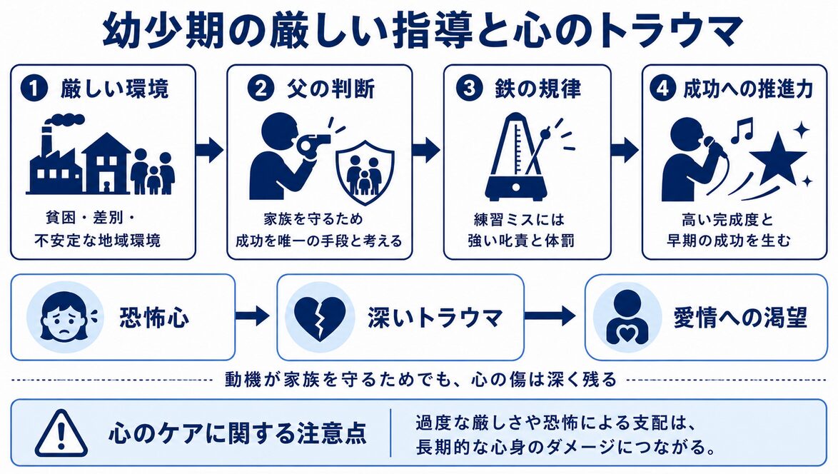 マイケルジャクソンと父親ジョセフとの関係 幼少期の厳しい指導と心のトラウマ