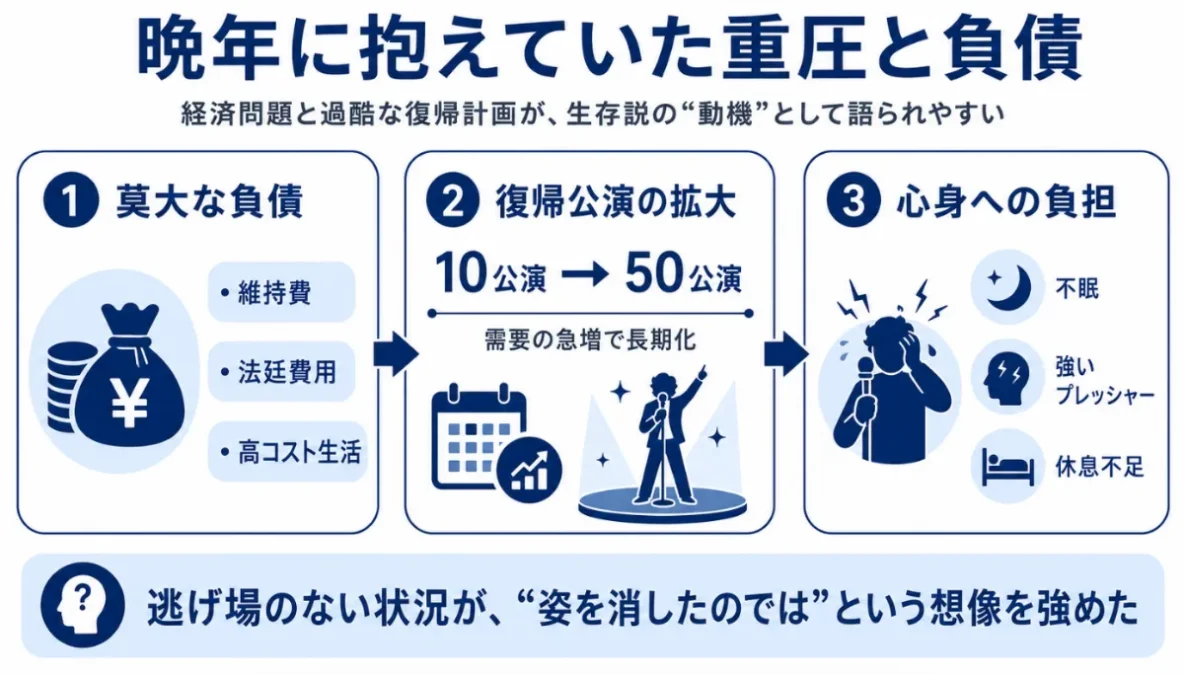 マイケルジャクソンが生きてる　晩年に抱えていた重圧と負債