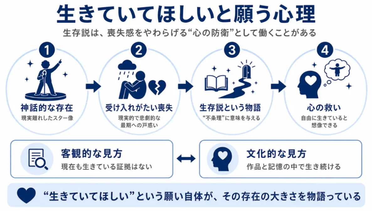 まとめ：マイケルジャクソンが生きてると願う心理