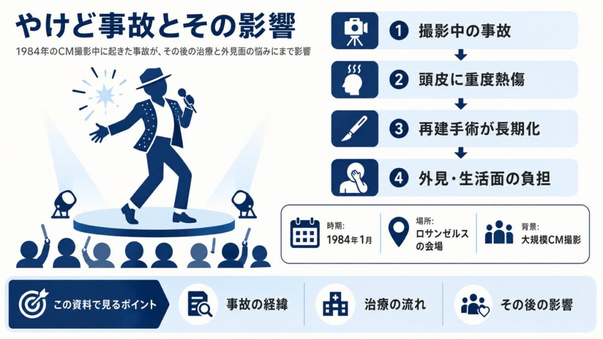 マイケルジャクソンのやけどとその影響とは