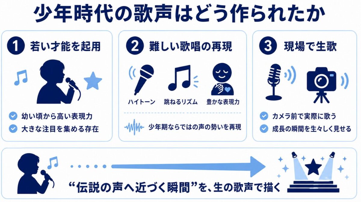 映画マイケルは口パク?生歌?少年時代の歌声はどう作られたか