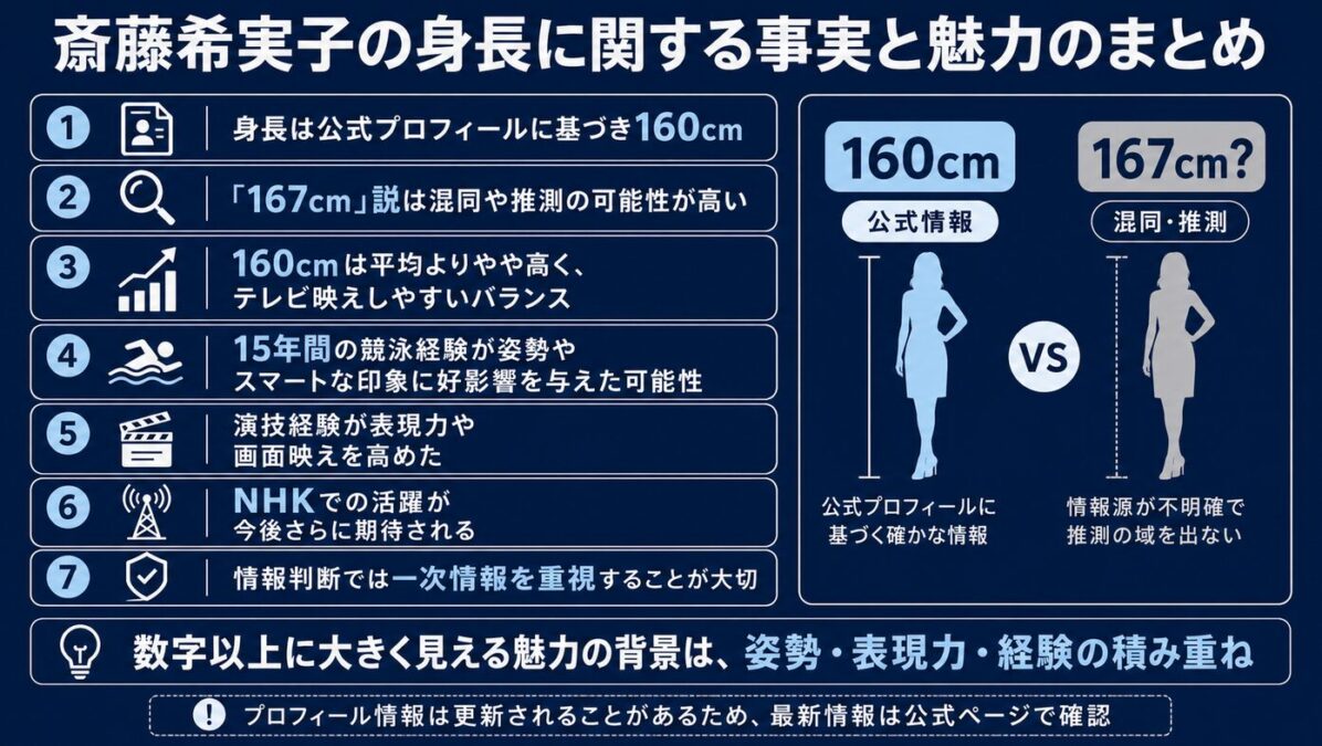 斎藤希実子の身長に関する事実と魅力のまとめ