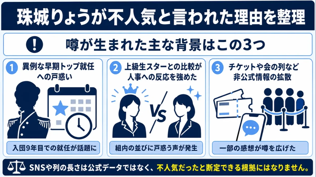 珠城りょうが不人気と言われた理由を整理
