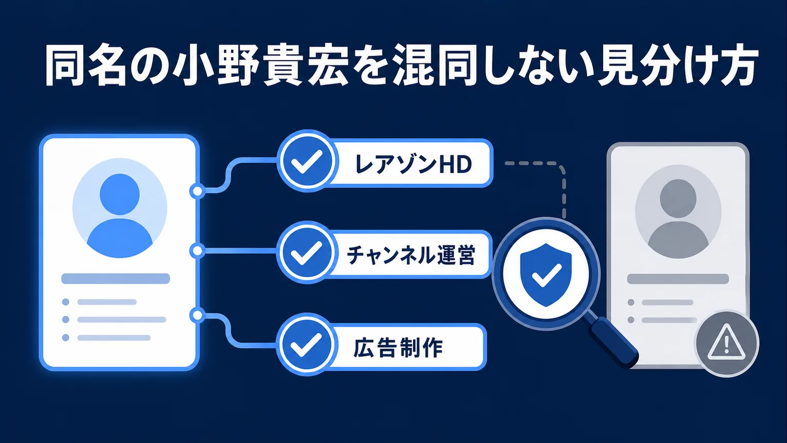 同名の小野貴宏を混同しない見分け方