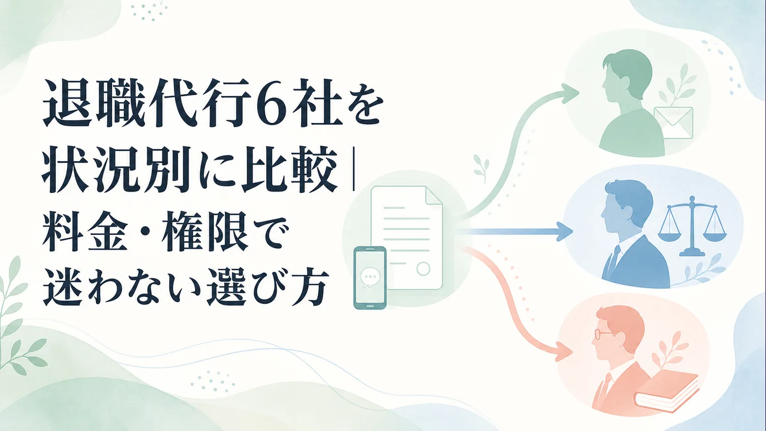 退職代行6社を状況別に比較｜料金・権限で迷わない選び方
